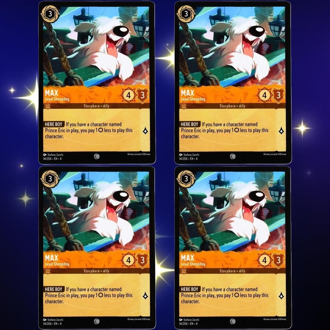 4x Max Loyal Sheepdog - Common - Disney Lorcana TCG Ursula's Return #14/204