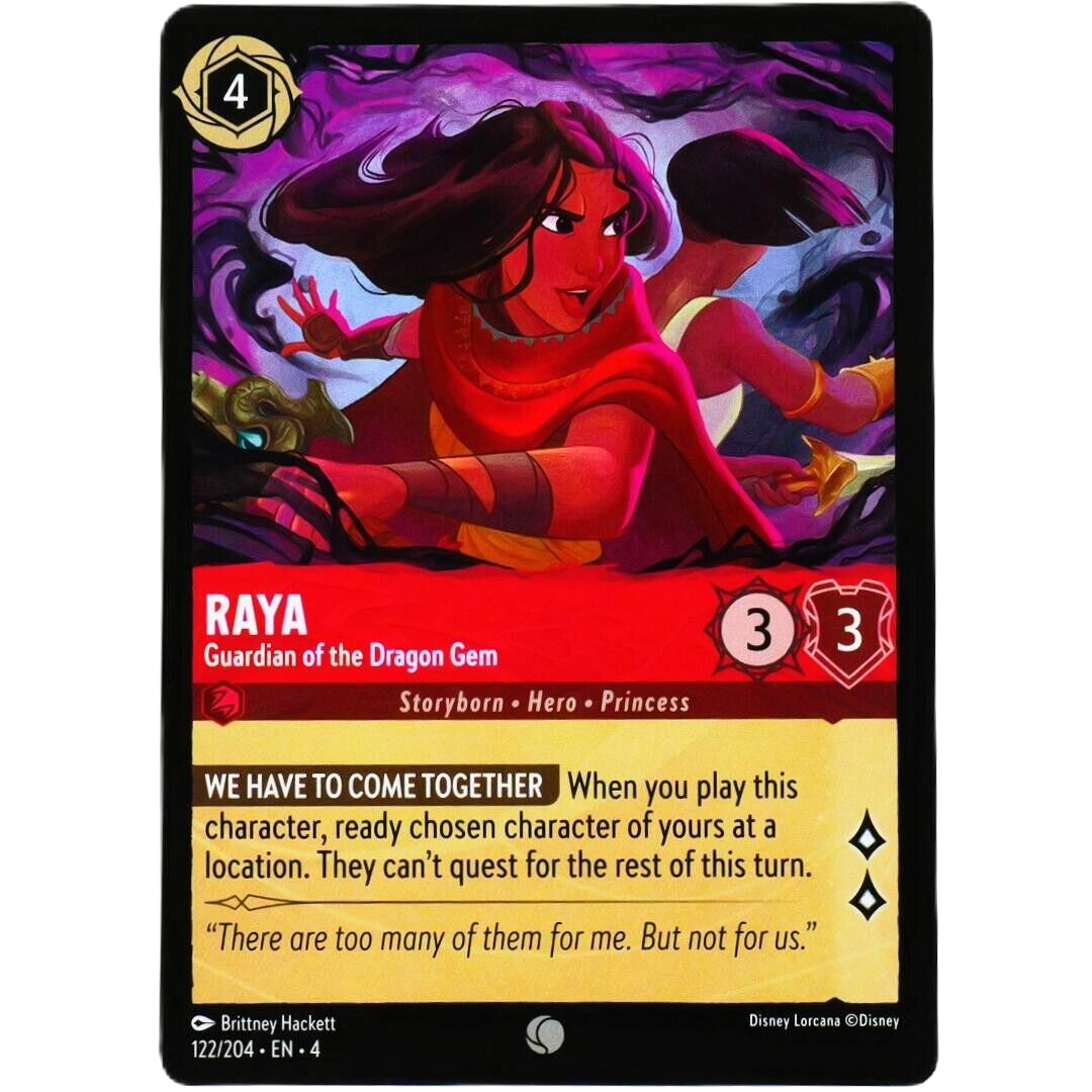 Raya Guardian of the Dragon Gem - Disney Lorcana TCG Ursula's Return #122/204