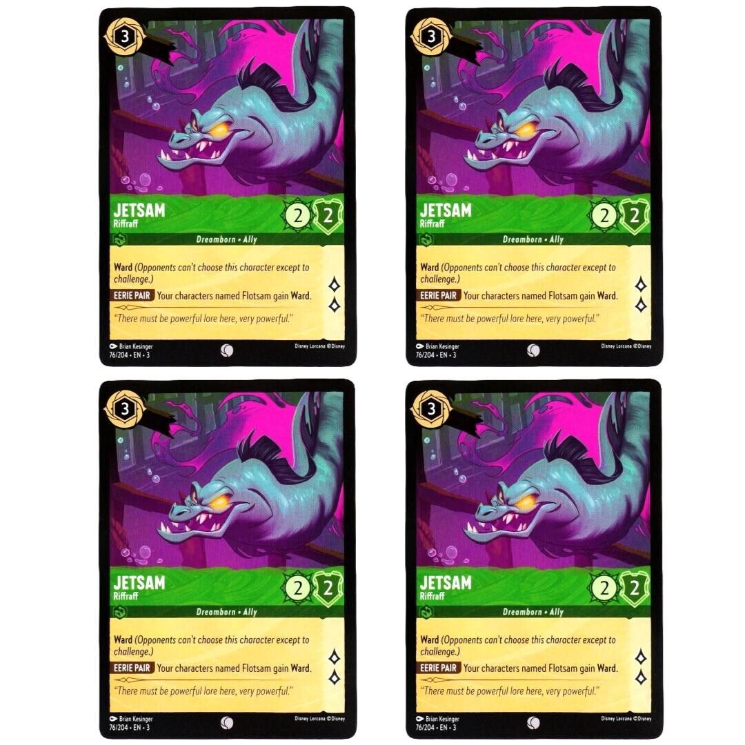 4x Jetsam Riffraff - Common - Disney Lorcana TCG Into the Inklands #76/204