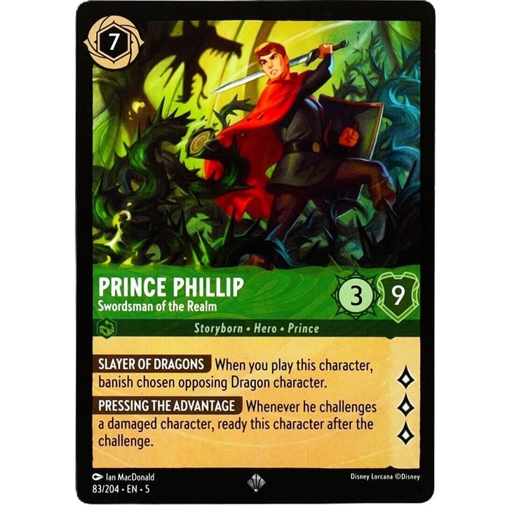 Prince Phillip Swordsman of the Realm - Disney Lorcana Shimmering Skies #83/204