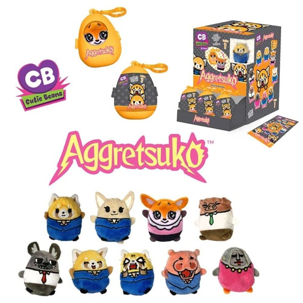 Aggretsuko Cutie Beans Series 1 - Tsunoda with Clip Case - Like New