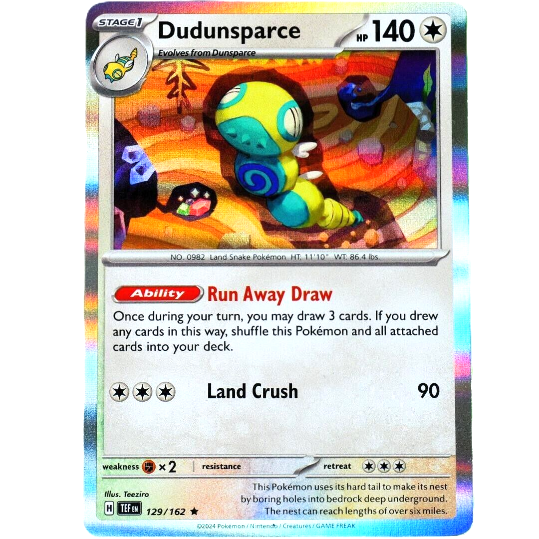 Dudunsparce - Rare Holo - Pokemon TCG Scarlet & Violet Temporal Forces #129/162