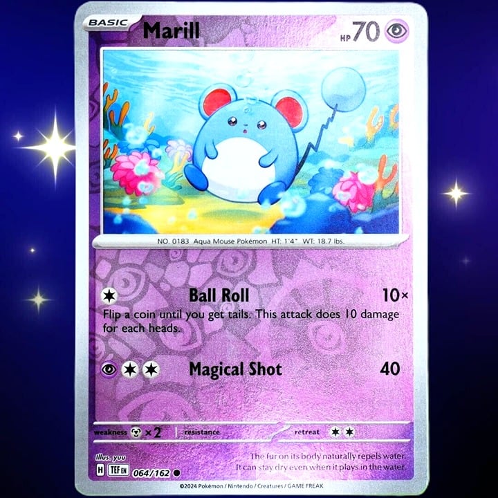 Marill - Reverse Holo - Pokemon Scarlet & Violet Temporal Forces #064/162