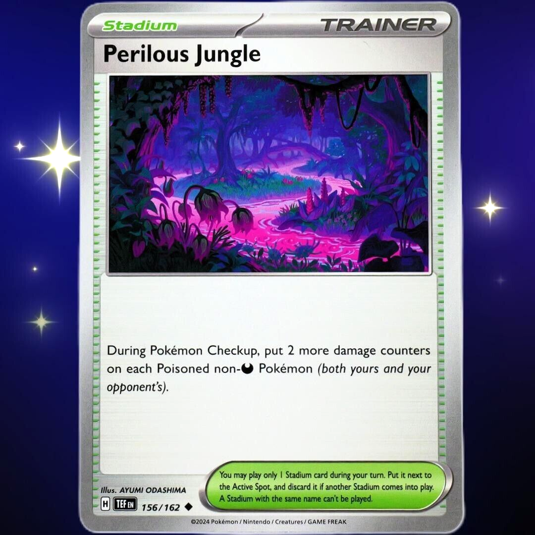 Stadium Perilous Jungle - Uncommon - Pokemon TCG S & V Temporal Forces #156/162