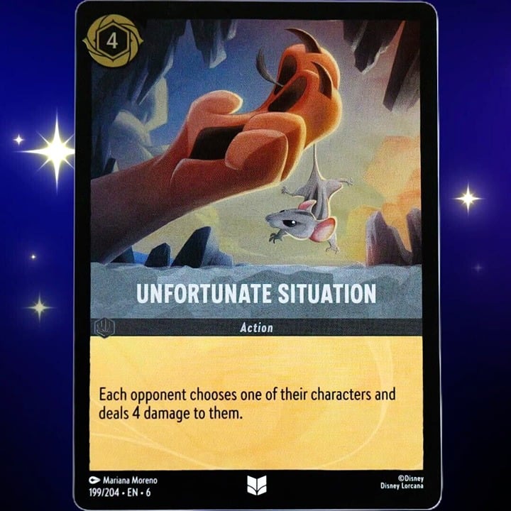 (Foil) Unfortunate Situation - Uncommon - Disney Lorcana TCG Azurite Sea #199/20