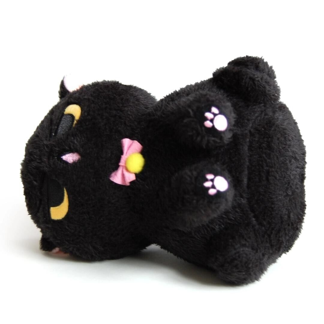 Angry Cat Plush - Fuzzy Black Void - with Red Panda Hat that Fits Real Cats!