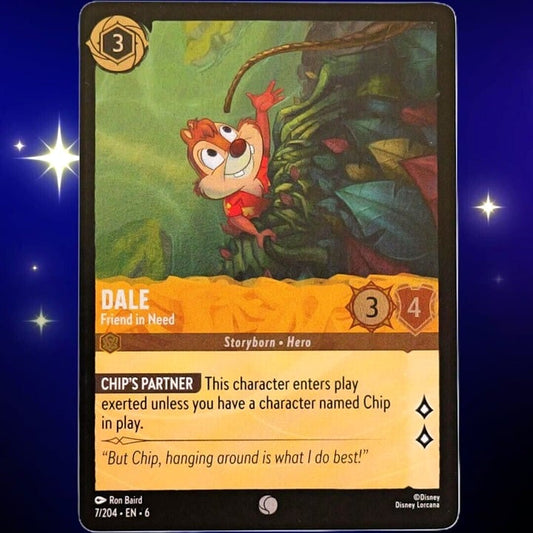 (Foil) Dale Friend in Need - Common - Disney Lorcana TCG Azurite Sea #7/204