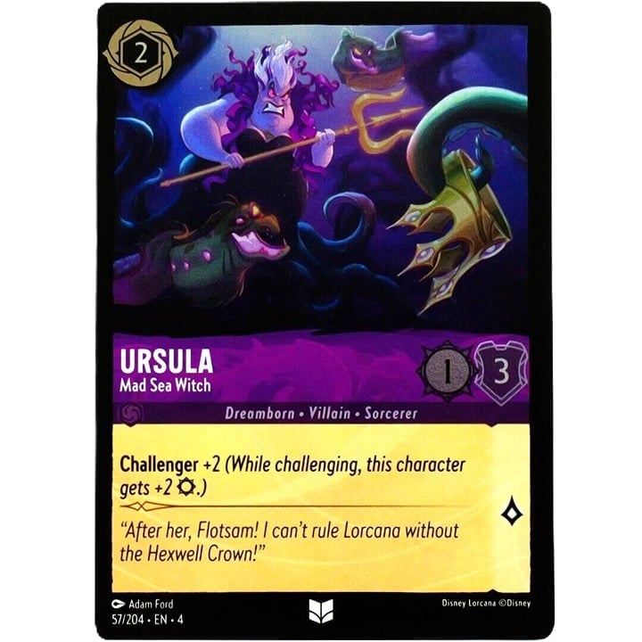 (Foil) Ursula Mad Sea Witch - Uncommon - Disney Lorcana Ursula's Return #57/204