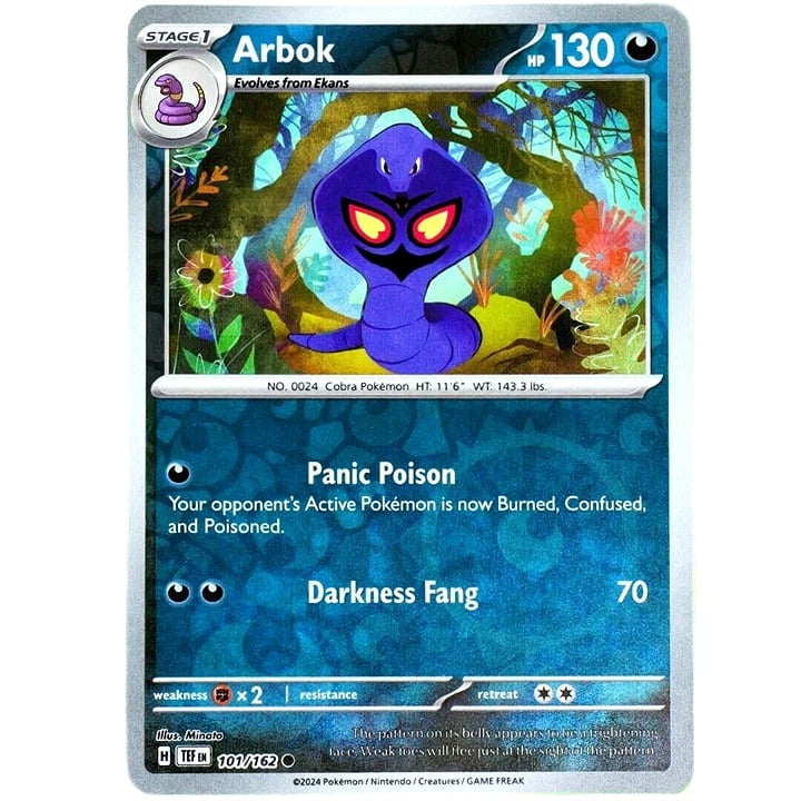 Arbok - Reverse Holo - Pokemon TCG Scarlet & Violet Temporal Forces #101/162