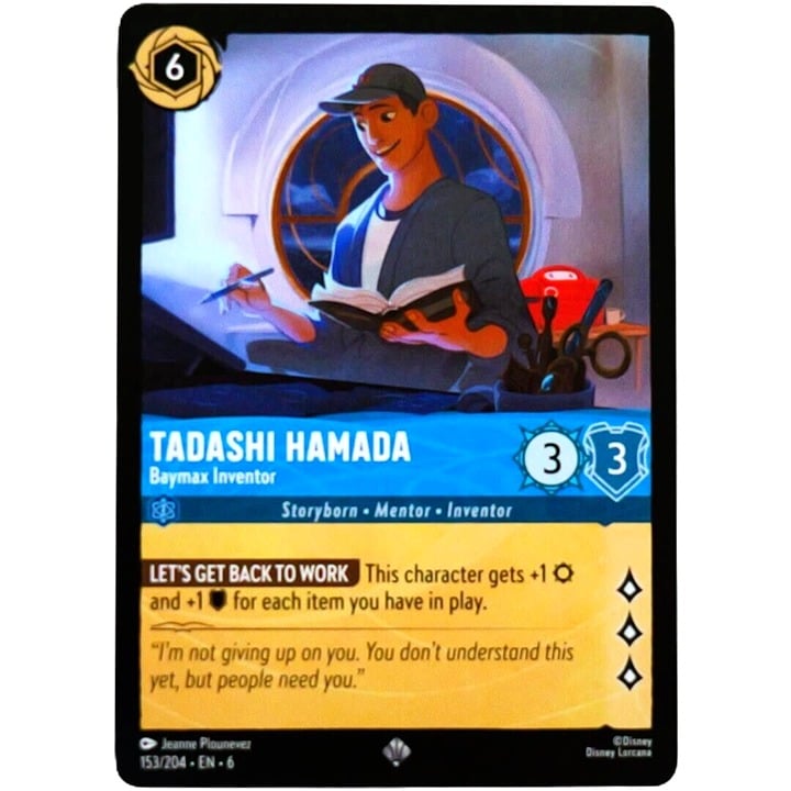 Tadashi Hamada Baymax Inventor - Super Rare - Lorcana TCG Azurite Sea #153/204