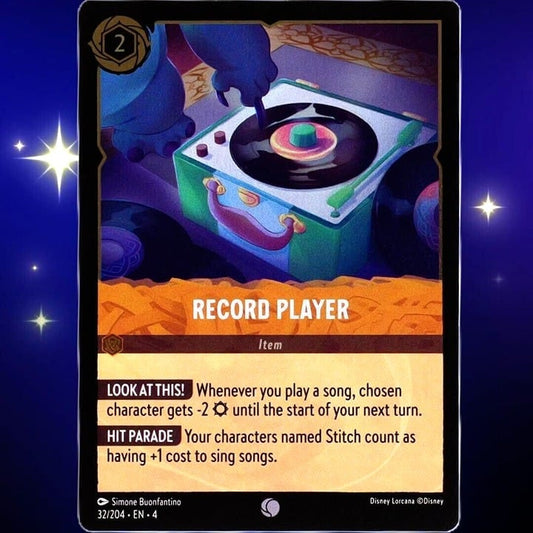 (Foil) Record Player - Common - Disney Lorcana TCG Ursula's Return #32/204