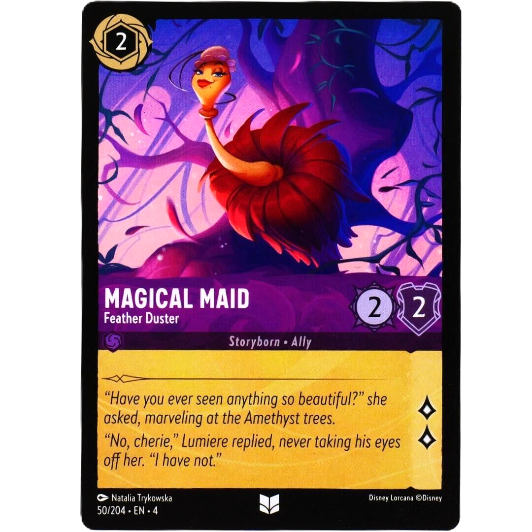 4x Magical Maid Feather Duster - Disney Lorcana TCG Ursula's Return #50/204