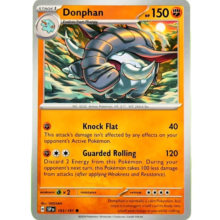 Donphan - Common - Pokemon TCG Surging Sparks #103/191