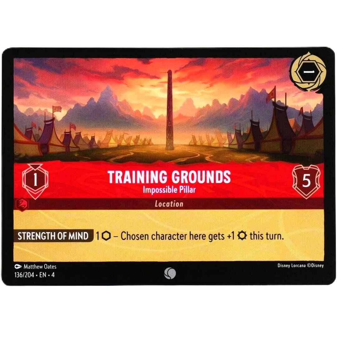 4x Training Grounds Impossible Pillar - Disney Lorcana Ursula's Return #136/204