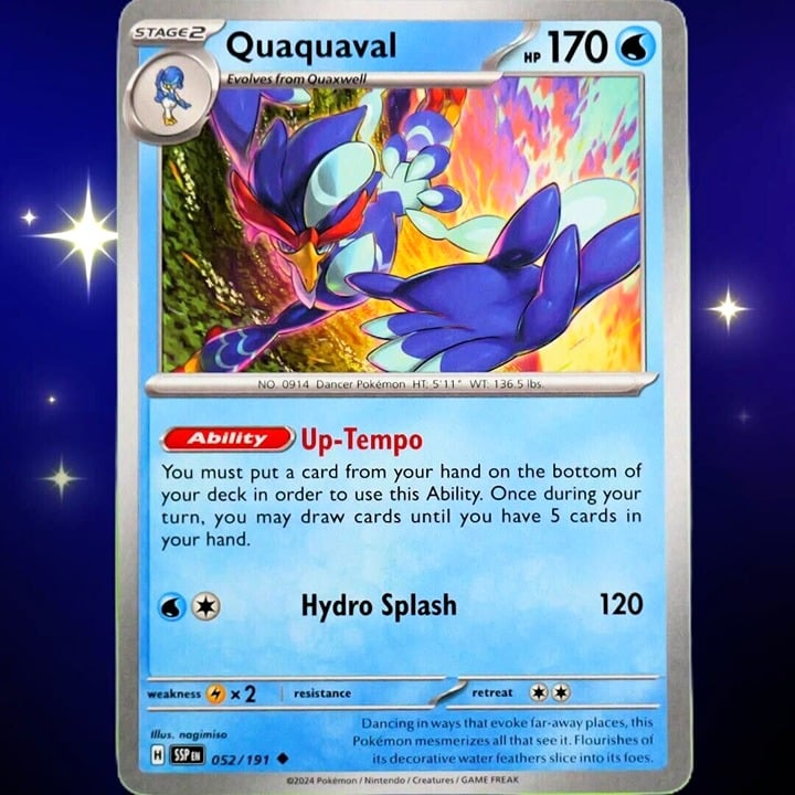 Quaquaval - Uncommon - Pokemon TCG Surging Sparks #052/191