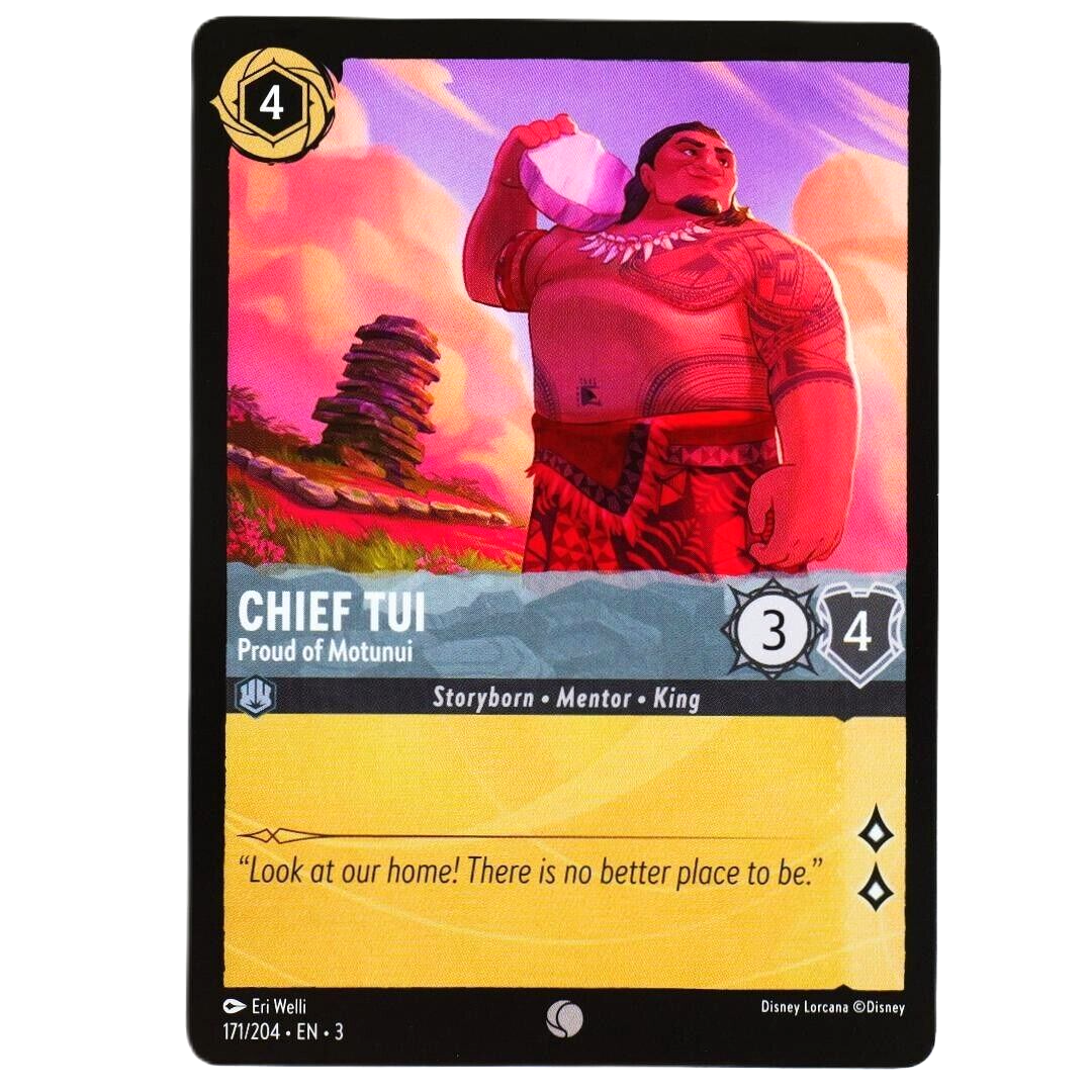 4x Chief Tui Proud of Motunui - Disney Lorcana TCG Into the Inklands #171/204