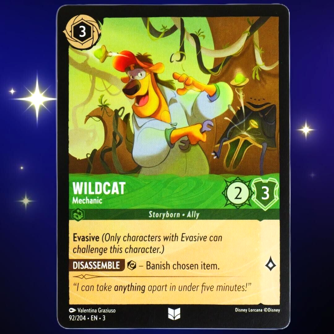 Wildcat Mechanic - Uncommon - Disney Lorcana TCG Into the Inklands #92/204