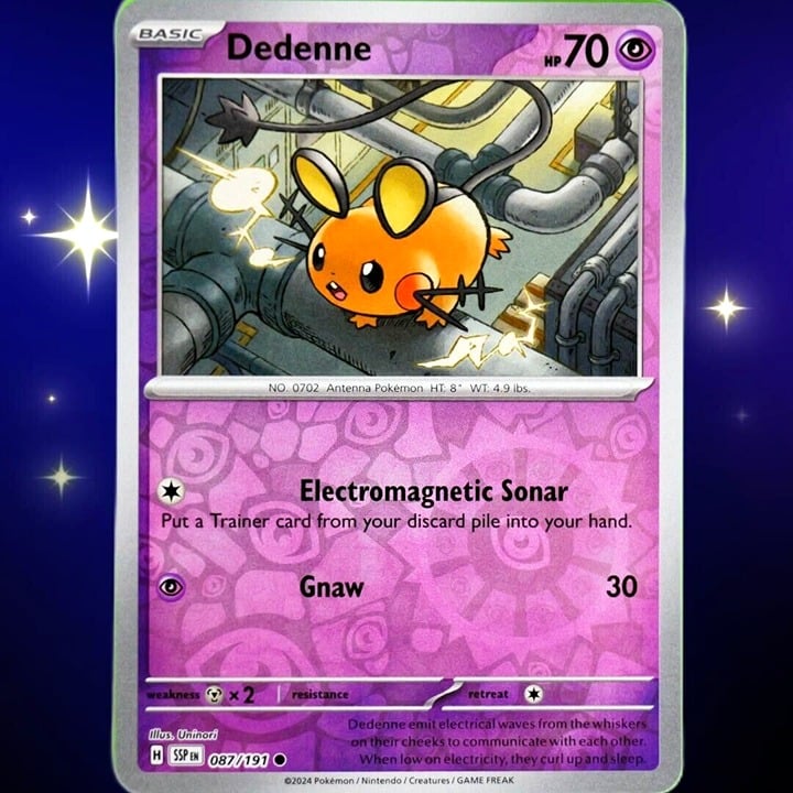 Dedenne - Reverse Holo - Pokemon TCG Surging Sparks #087/191