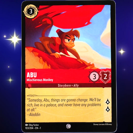 Abu Mischievous Monkey - Common - Disney Lorcana TCG The First Chapter #103/204