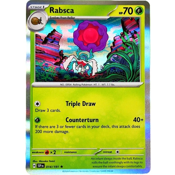 Rabsca - Rare Holo - Pokemon TCG Scarlet & Violet Surging Sparks #014/191