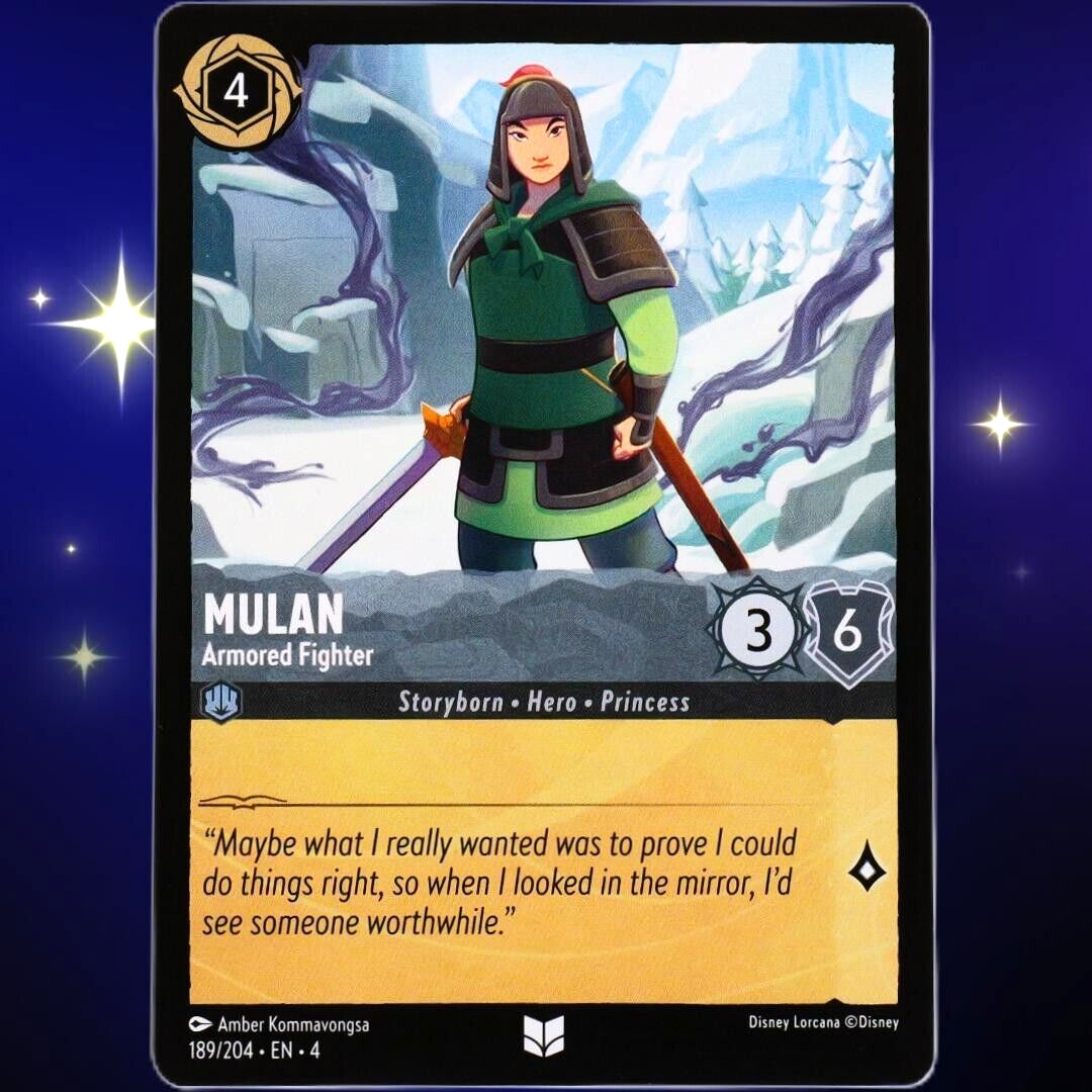 Mulan Armored Fighter - Uncommon - Disney Lorcana TCG Ursula's Return #189/204