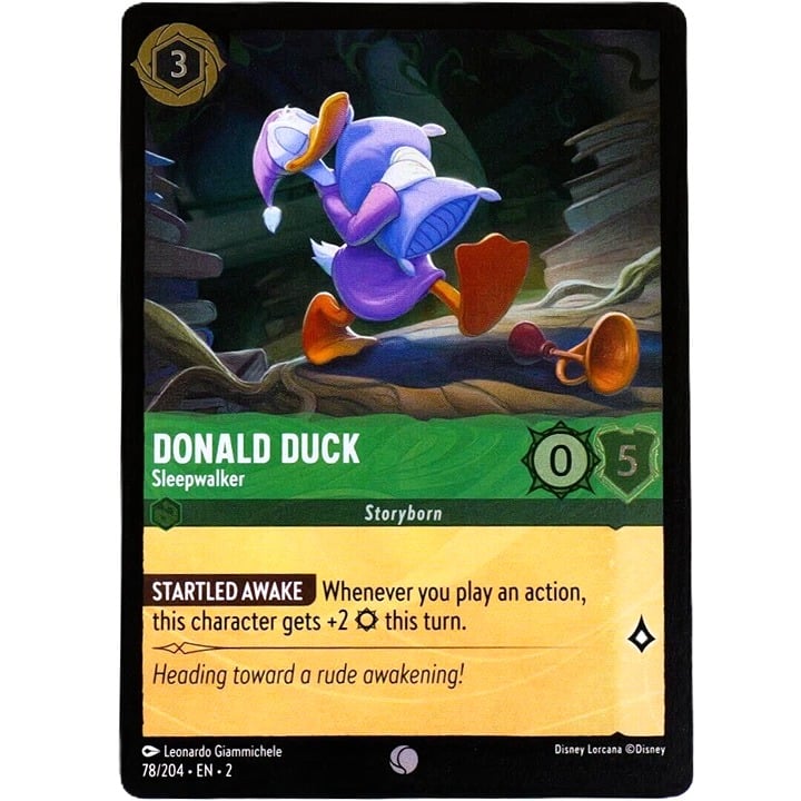 (Foil) Donald Duck Sleepwalker - Disney Lorcana Rise of the Floodborn #78/204