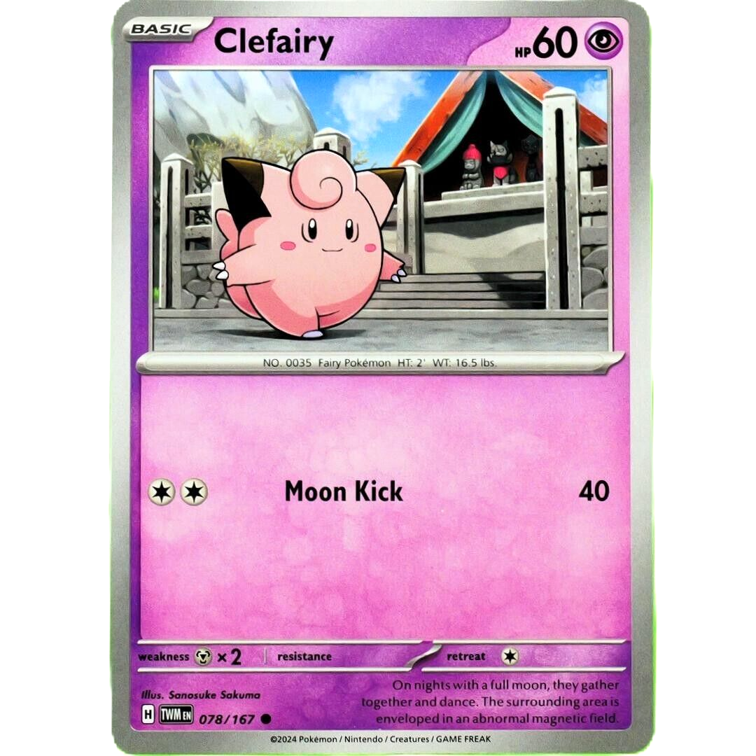 Clefairy - Common - Pokemon TCG Scarlet & Violet Twilight Masquerade #078/167