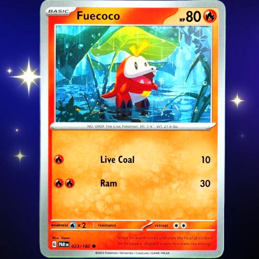 Fuecoco - Common - Pokemon TCG Scarlet & Violet Paradox Rift #023/182