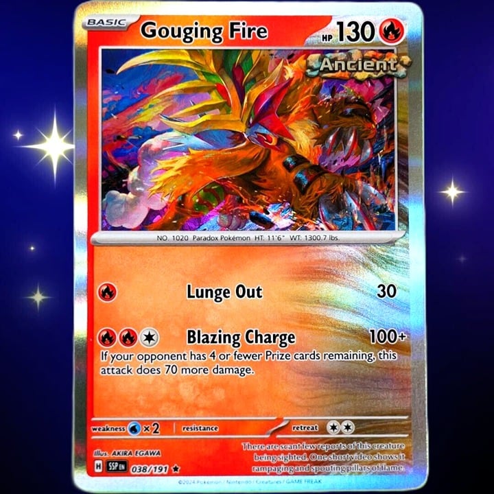 Gouging Fire - Rare Holo - Pokemon TCG Scarlet & Violet Surging Sparks #038/191