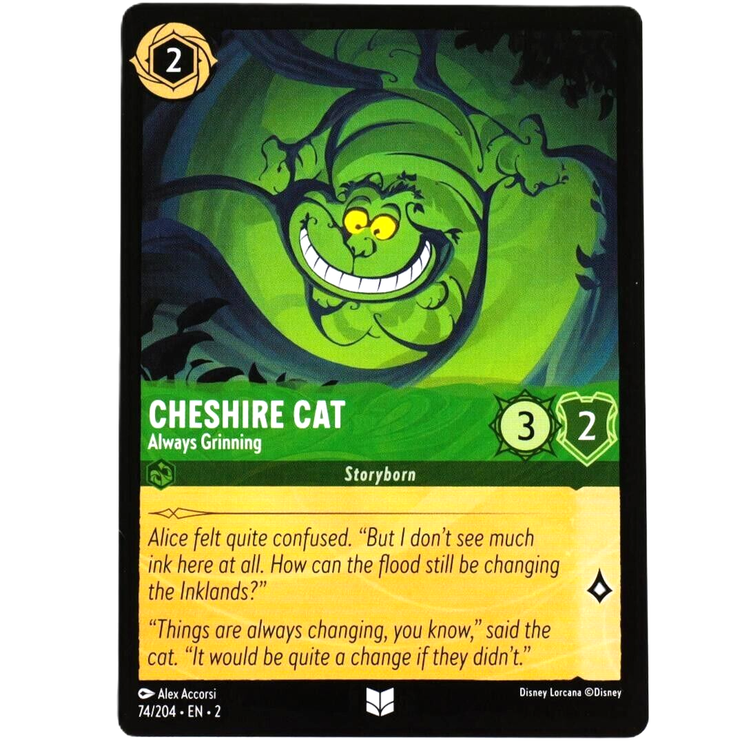 Cheshire Cat Always Grinning - Uncommon - Lorcana Rise of the Floodborn #74/204