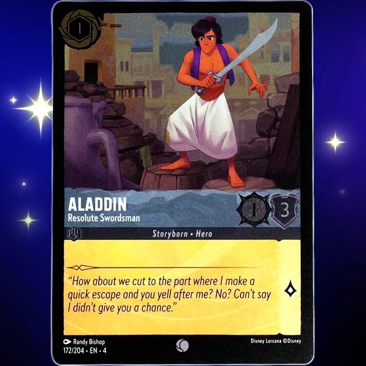 (Foil) Aladdin Resolute Swordsman - Disney Lorcana TCG Ursula's Return #172/204