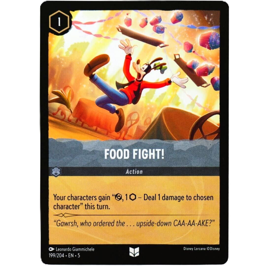 Food Fight! - Uncommon - Disney Lorcana TCG Shimmering Skies #199/204