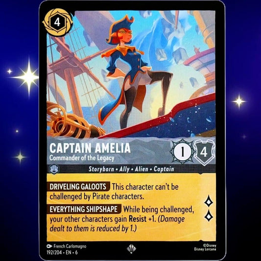 Captain Amelia Commander of the Legacy - Disney Lorcana TCG Azurite Sea #192/204