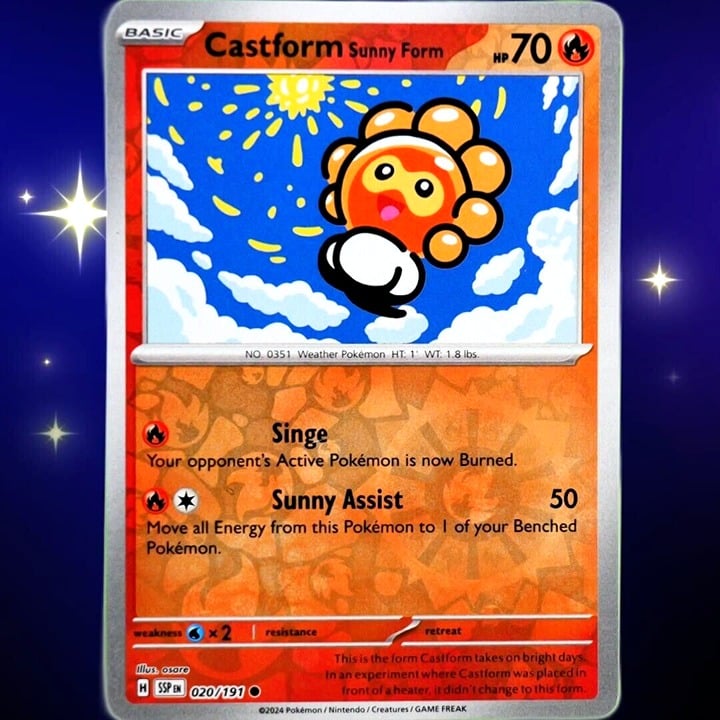 Castform - Reverse Holo - Pokemon TCG Surging Sparks #020/191