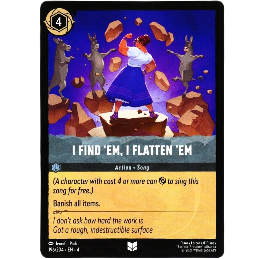 I Find 'Em, I Flatten 'Em - Uncommon - Disney Lorcana Ursula's Return #196/204