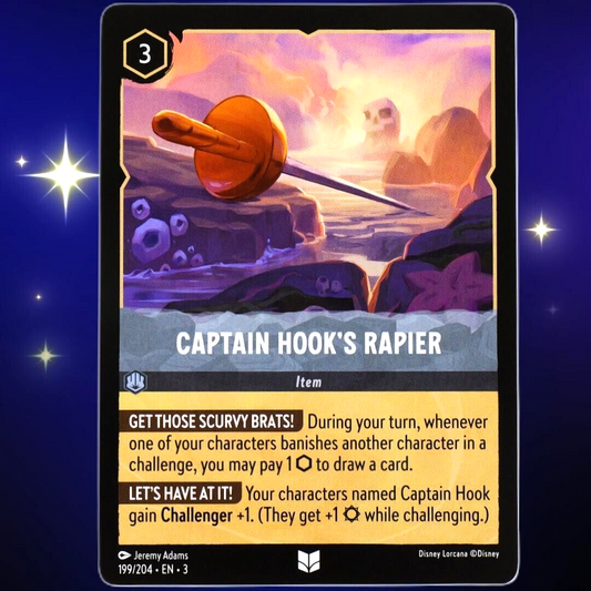 Captain Hook's Rapier - Uncommon - Disney Lorcana TCG Into the Inklands #199/204