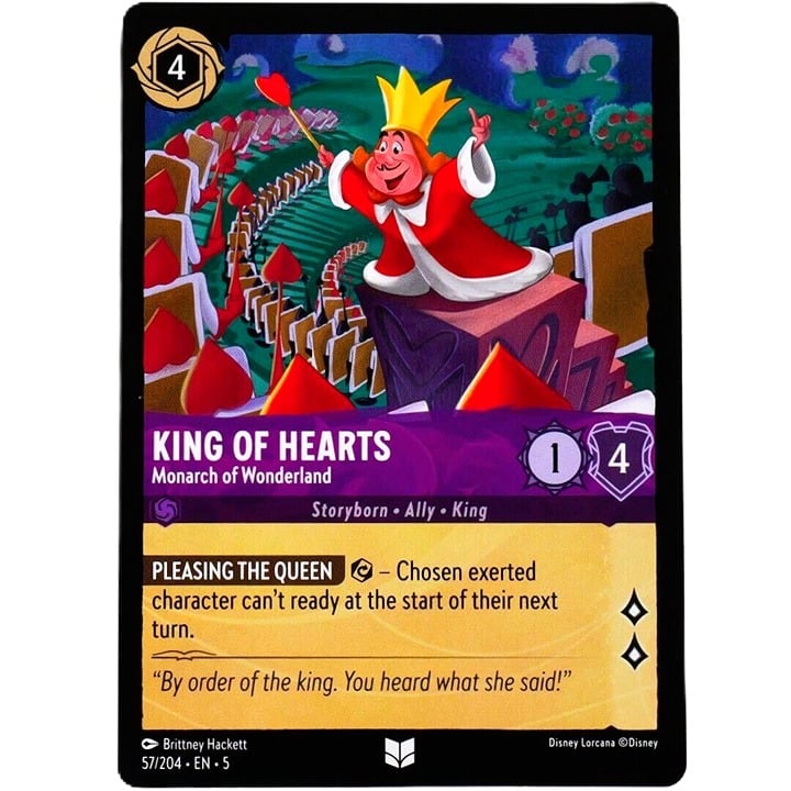 King of Hearts Monarch of Wonderland - Disney Lorcana Shimmering Skies #57/204