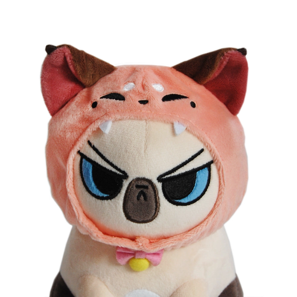 Angry Cat Plush - Siamese - with Fox Hat that Fits Real Cats!