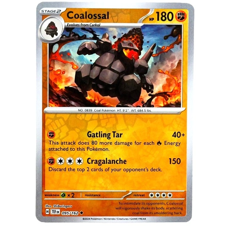 Coalossal - Reverse Holo - Pokemon TCG Scarlet & Violet Temporal Forces #095/162