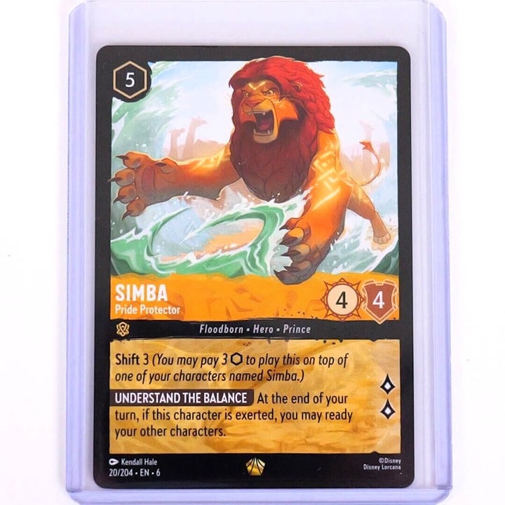 Simba Pride Protector - Legendary - Disney Lorcana TCG Azurite Sea #20/204