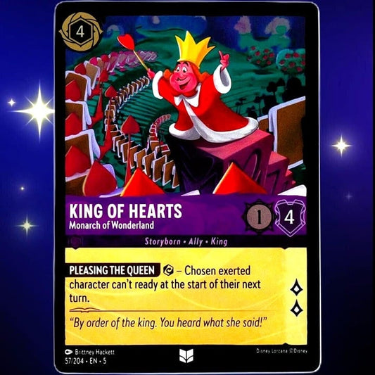 (Foil) King of Hearts Monarch of Wonderland - Disney Lorcana Shimmering Skies #57/204