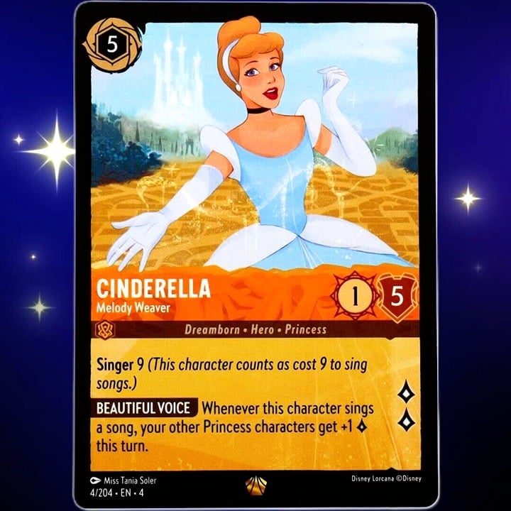 Cinderella Melody Weaver - Legendary - Disney Lorcana TCG Ursula's Return #4/204