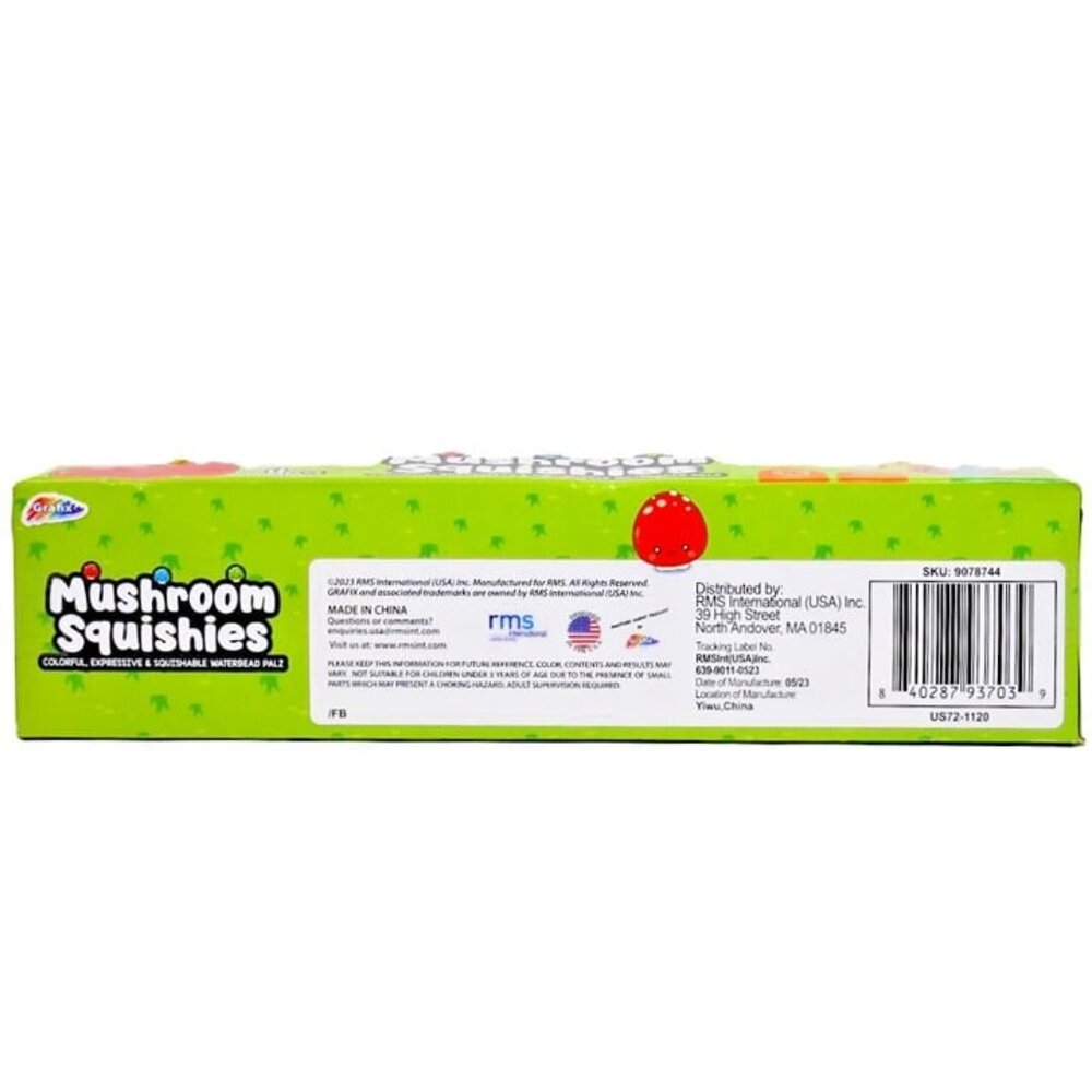 Mushroom Squishies Stress & Sensory Balls - Colorful Waterbead Palz - 4 Pack
