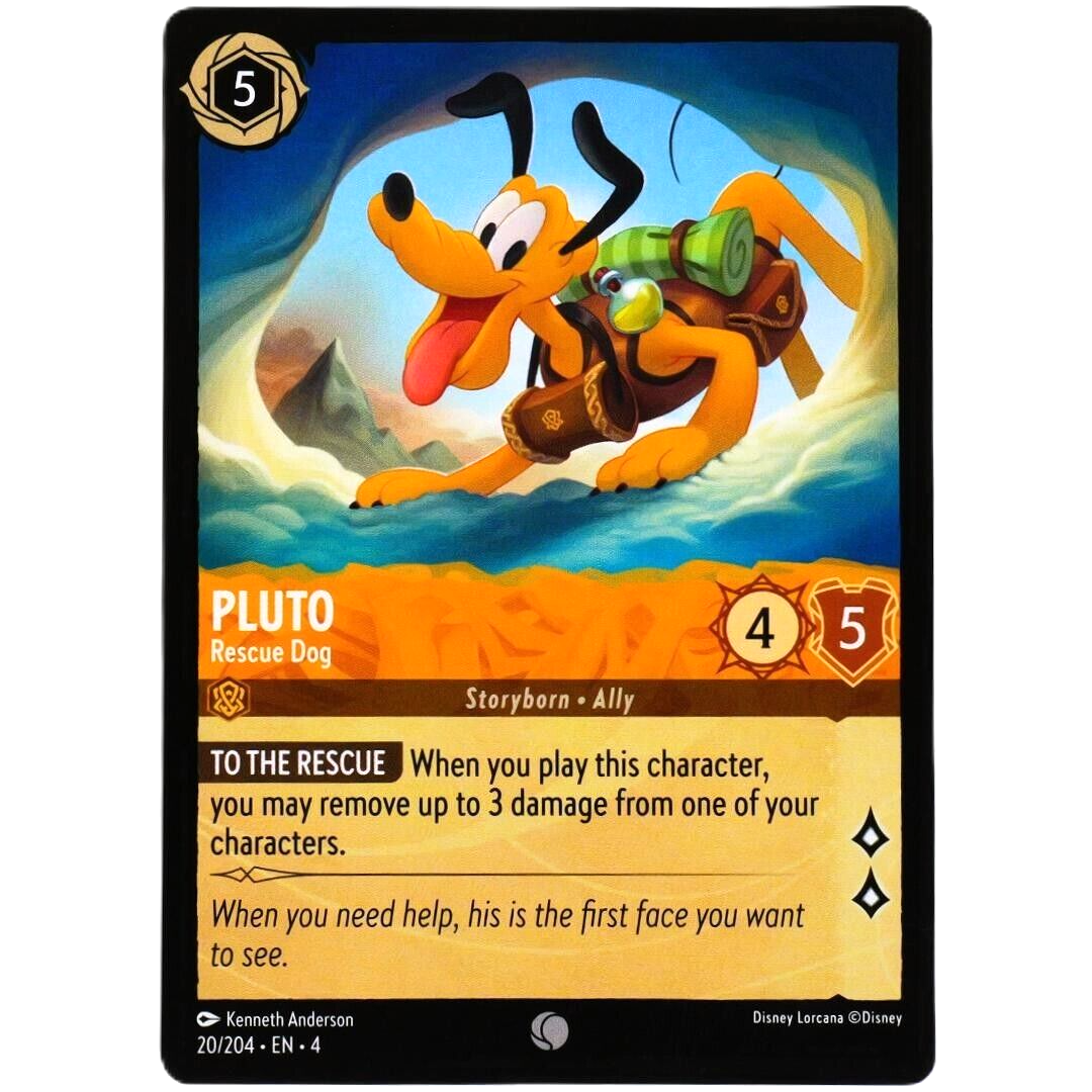 Pluto Rescue Dog - Common - Disney Lorcana TCG Ursula's Return #20/204