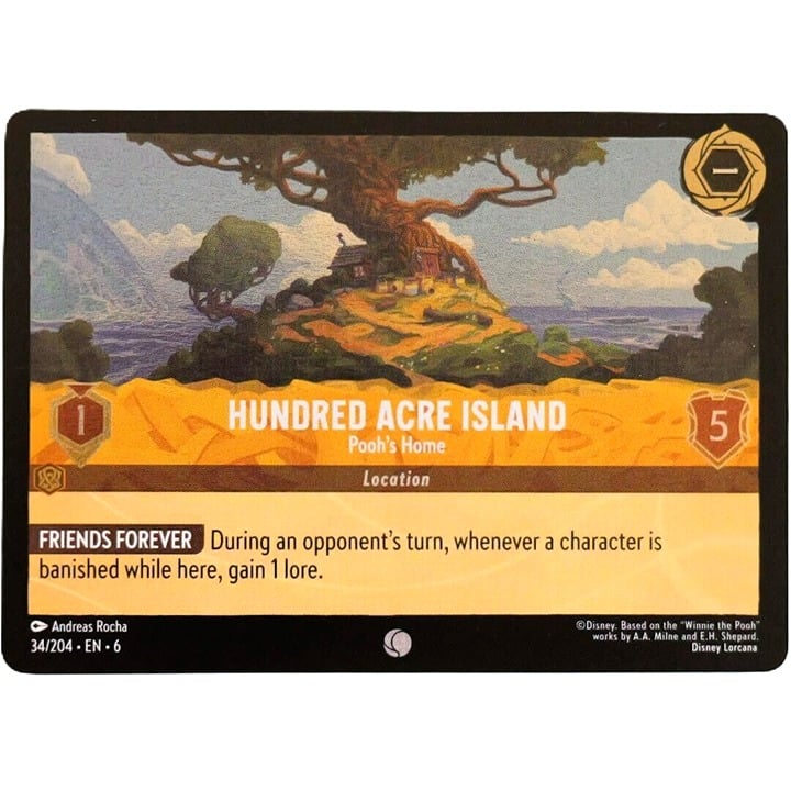 (Foil) Hundred Acre Island Pooh's Home - Disney Lorcana TCG Azurite Sea #34/204