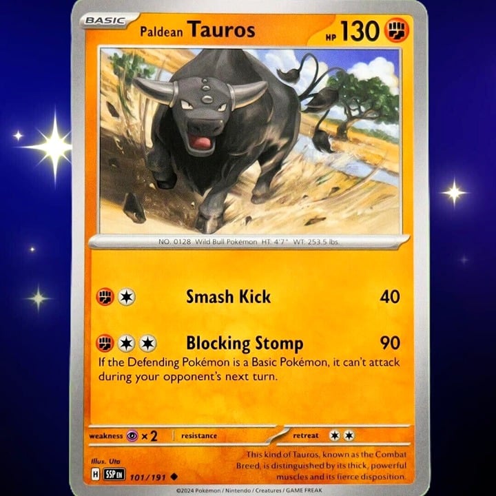 Paldean Tauros - Uncommon - Pokemon TCG Surging Sparks #101/191