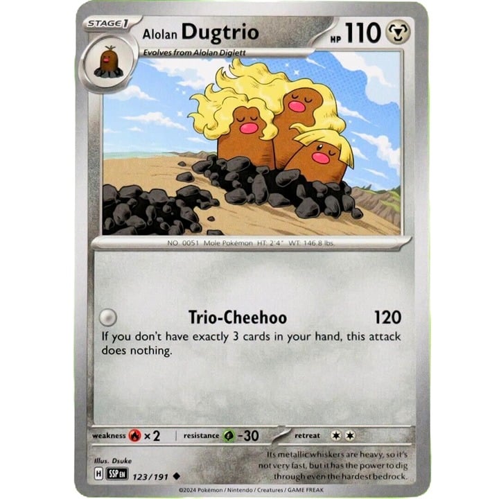 Dugtrio - Uncommon - Pokemon TCG Surging Sparks #123/191