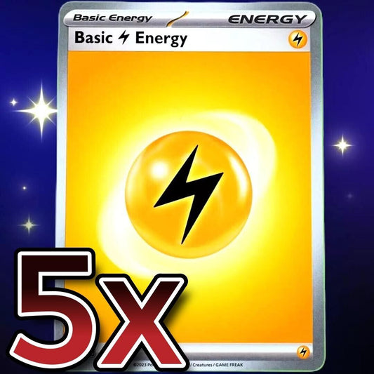 Basic Energy - Lightning - Pokemon TCG Scarlet & Violet #004 - Set of 5