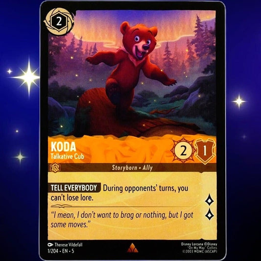 Koda Talkative Cub - Rare - Disney Lorcana TCG Shimmering Skies #1/204