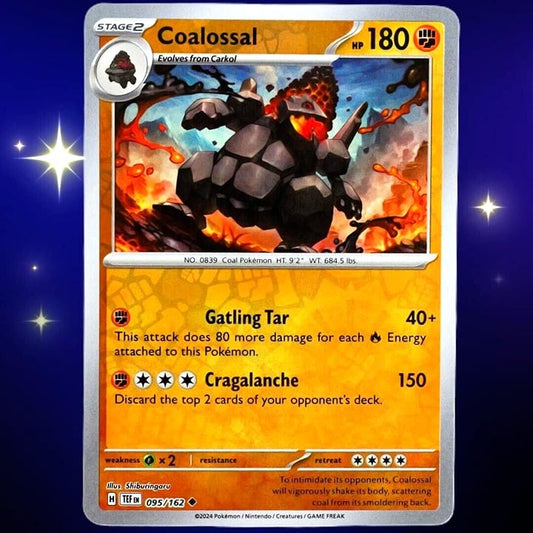 Coalossal - Reverse Holo - Pokemon TCG Scarlet & Violet Temporal Forces #095/162